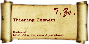 Thiering Zsanett névjegykártya