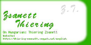 zsanett thiering business card